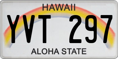 HI license plate YVT297