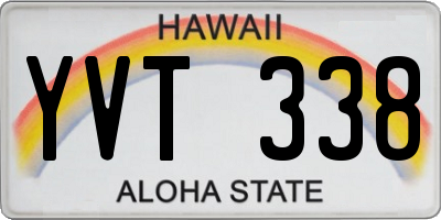 HI license plate YVT338