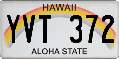 HI license plate YVT372