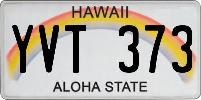 HI license plate YVT373