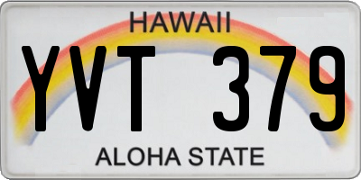 HI license plate YVT379
