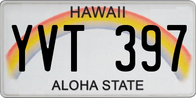 HI license plate YVT397