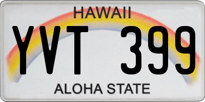 HI license plate YVT399