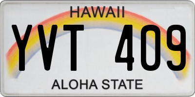 HI license plate YVT409
