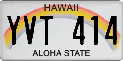HI license plate YVT414