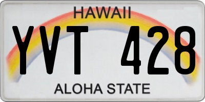 HI license plate YVT428