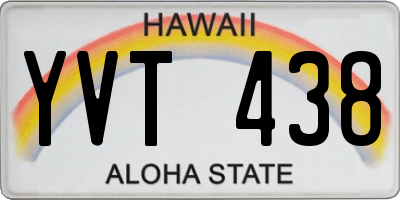HI license plate YVT438