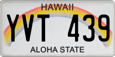 HI license plate YVT439