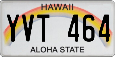 HI license plate YVT464
