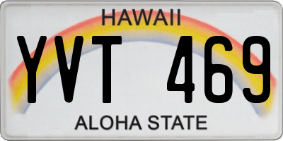 HI license plate YVT469