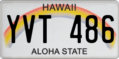HI license plate YVT486