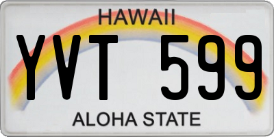 HI license plate YVT599