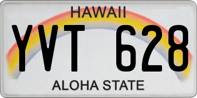 HI license plate YVT628