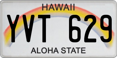 HI license plate YVT629