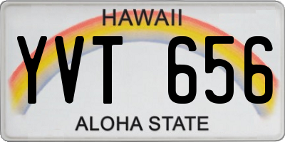 HI license plate YVT656