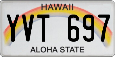 HI license plate YVT697