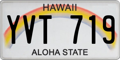 HI license plate YVT719
