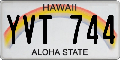 HI license plate YVT744