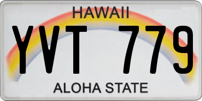 HI license plate YVT779