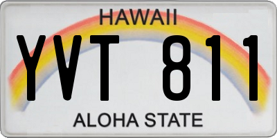 HI license plate YVT811