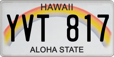 HI license plate YVT817