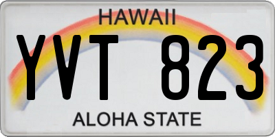 HI license plate YVT823