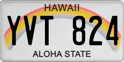 HI license plate YVT824