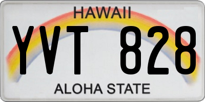 HI license plate YVT828