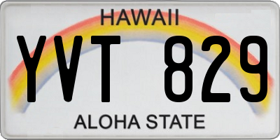 HI license plate YVT829