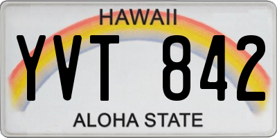 HI license plate YVT842