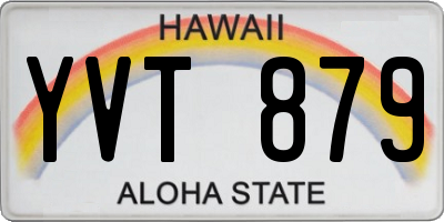 HI license plate YVT879