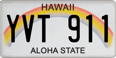 HI license plate YVT911