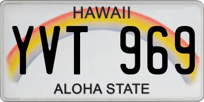 HI license plate YVT969