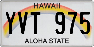 HI license plate YVT975