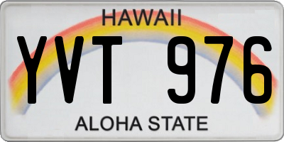 HI license plate YVT976