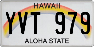 HI license plate YVT979