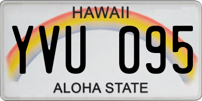 HI license plate YVU095