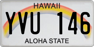 HI license plate YVU146
