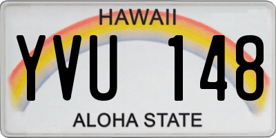 HI license plate YVU148