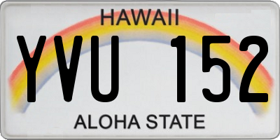 HI license plate YVU152