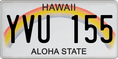 HI license plate YVU155