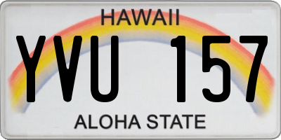 HI license plate YVU157