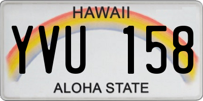 HI license plate YVU158