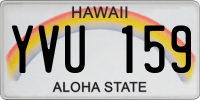HI license plate YVU159