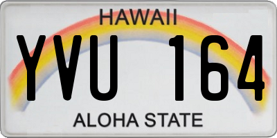 HI license plate YVU164