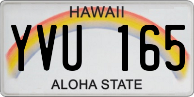 HI license plate YVU165