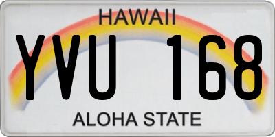 HI license plate YVU168