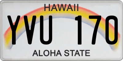 HI license plate YVU170