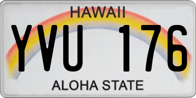 HI license plate YVU176