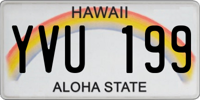 HI license plate YVU199